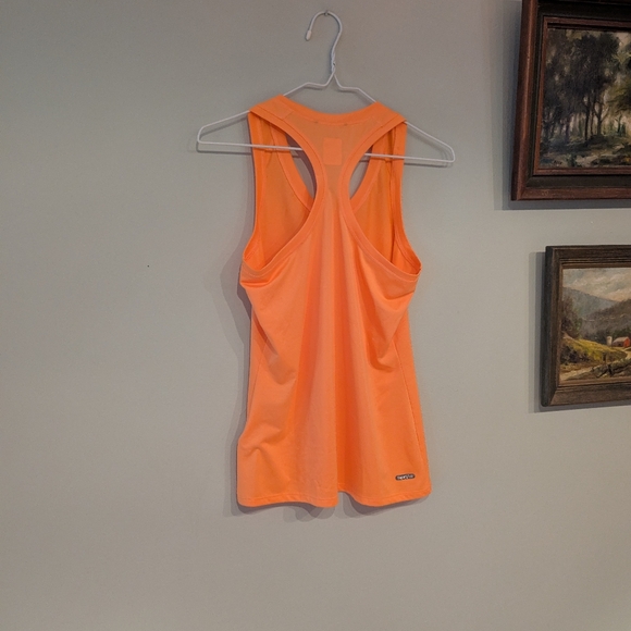 The North Face Vapor Wick Racerback Tank Top Women's Small Neon Orange FLAWS 98 - Picture 5 of 12